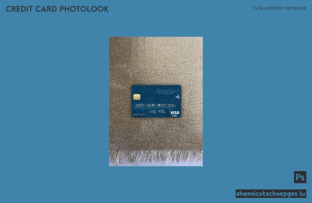 Beispielvorschau für eine Photolook-Debitkarte der El Salvador Banco Azul Visa